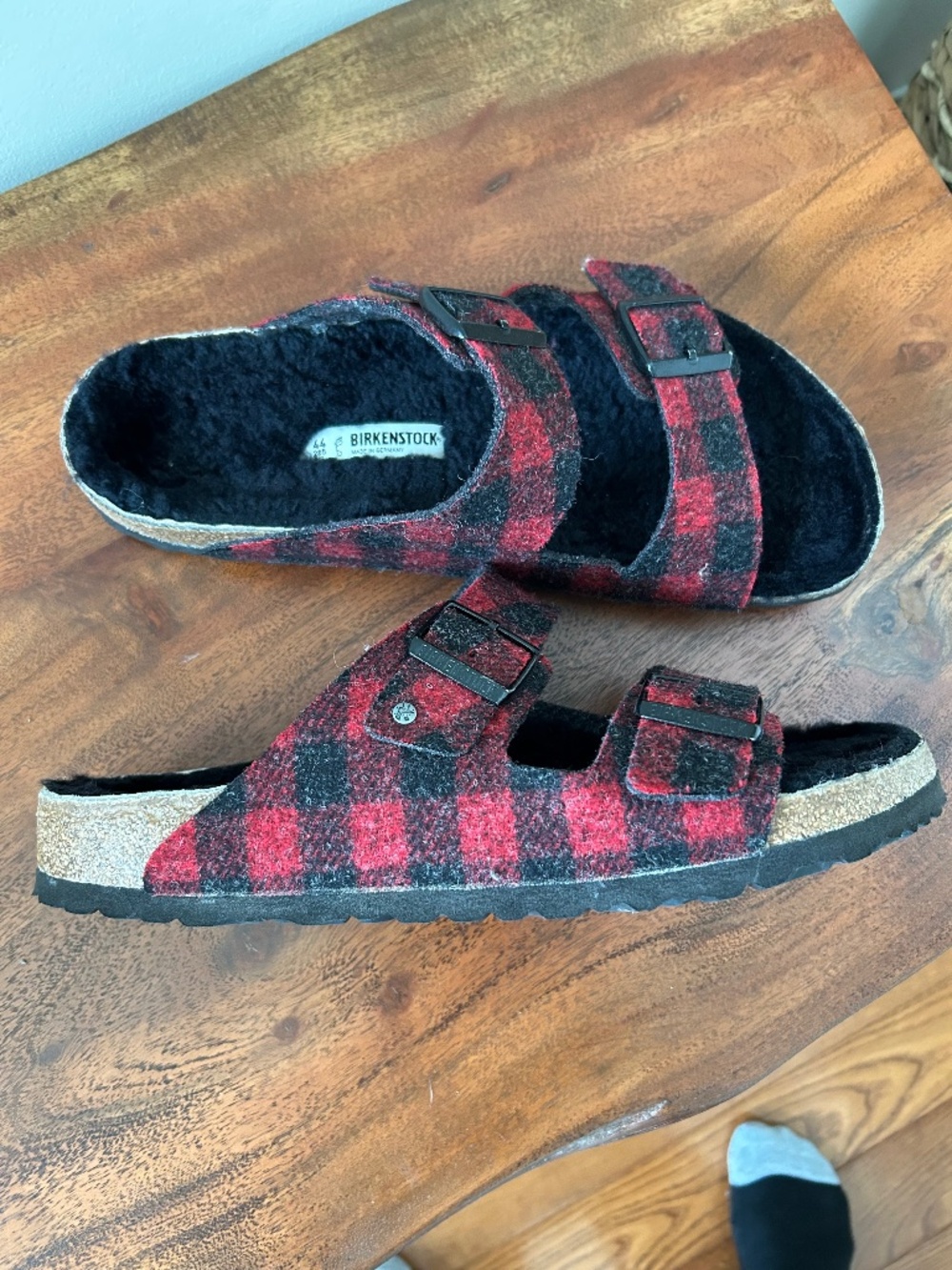 Birkenstock Arizona Shearling / wool Slides (mens 11)
